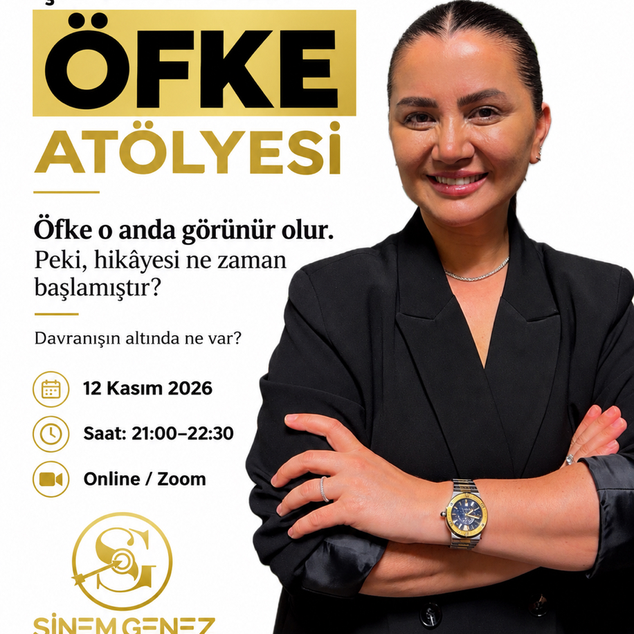 Çocuklarda Öfke Atölyesi afişi, 12 Kasım 2026 Perşembe, 21:00-22:30, online