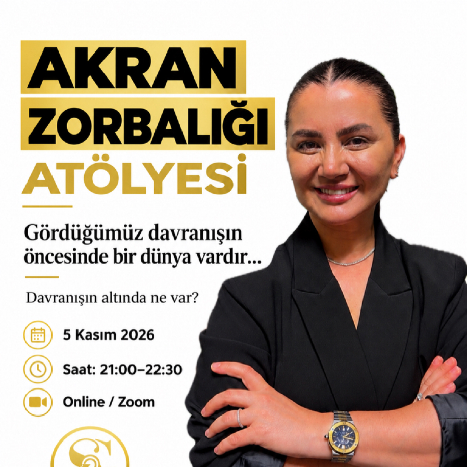 Akran Zorbalığı Atölyesi afişi, 5 Kasım 2026 Perşembe, 21:00-22:30, online